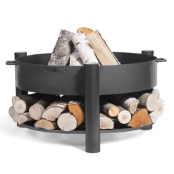 Cook King Montana Low Steel Fire Bowl And Logstore -Zen Gardenia Sales 111248 montana fire bowl render1 min