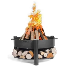 Cook King Montana Low Steel Fire Bowl And Logstore -Zen Gardenia Sales 111248 montana fire bowl render2 min