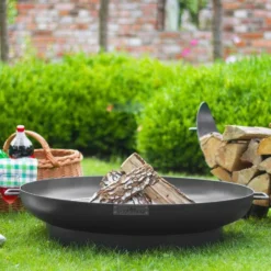 Cook King Dubai Steel Fire Bowl - 80cm -Zen Gardenia Sales 111277 dubai fire bowl insitu3 min
