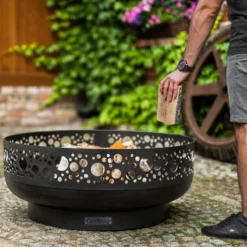 Cook King Boston Decorative Steel Fire Bowl 16 Cook King Boston Decorative Steel Fire Bowl -Zen Gardenia Sales 111283 boston fire bowl insitu4 min