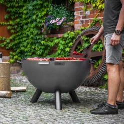 Cook King Kongo Deep Steel Fire Bowl -Zen Gardenia Sales 111295 cook king kongo deep steel fire bowl insitu4 min