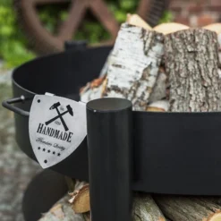 Cook King Montana High Steel Fire Bowl And Logstore -Zen Gardenia Sales 111363 montana fire bowl feature3 min