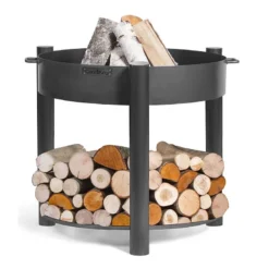 Cook King Montana High Steel Fire Bowl And Logstore -Zen Gardenia Sales 111363 montana fire bowl render1 min