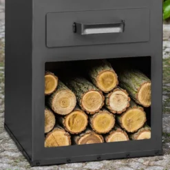 Cook King Rosa Garden Stove Fire Pit And Logstore -Zen Gardenia Sales 111485 cook king rosa garden stove fire pit close up2 min