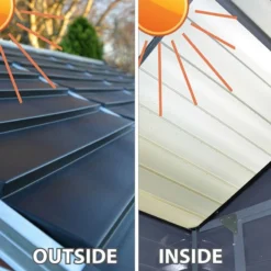 6' X 10' Palram Canopia Grey Skylight Plastic Shed (1.85m X 3.04m) -Zen Gardenia Sales 11 705588hd 6x10 palram canopia grey skylight shed feature7 min