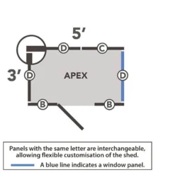 5' X 3' Forest 4Life 25yr Guarantee Overlap Pressure Treated Apex Wooden Shed (1.64m X 1m) 33 5' X 3' Forest 4Life 25yr Guarantee Overlap Pressure Treated Apex Wooden Shed (1.64m X 1m) -Zen Gardenia Sales 13 opa53mhd drawing2 min 1