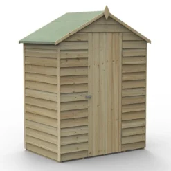5' X 3' Forest 4Life 25yr Guarantee Overlap Pressure Treated Windowless Apex Wooden Shed (1.64m X 1.01m) -Zen Gardenia Sales 13 opa53nwmhd render1 min 1