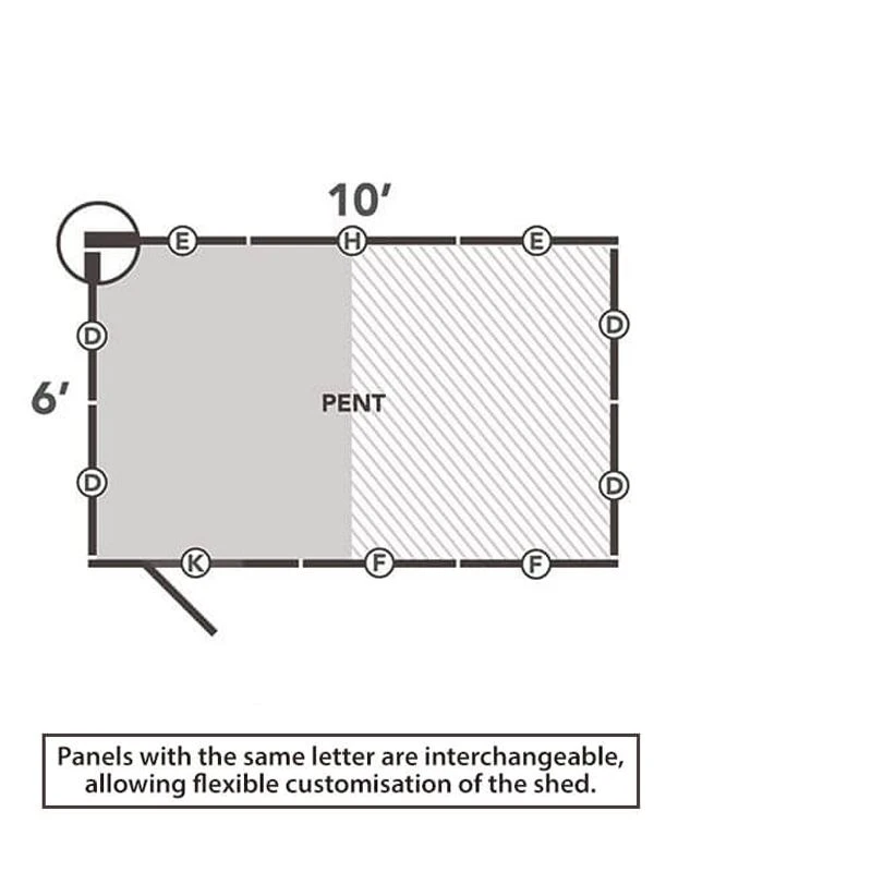 10' X 6' Forest 4Life 25yr Guarantee Overlap Pressure Treated Windowless Pent Wooden Shed (3.11m X 2.04m) 16 10' X 6' Forest 4Life 25yr Guarantee Overlap Pressure Treated Windowless Pent Wooden Shed (3.11m X 2.04m) - Image 14