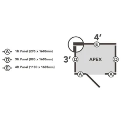 4' X 3' Forest 4Life 25yr Guarantee Overlap Pressure Treated Windowless Apex Wooden Shed (1.34m X 1.01m) -Zen Gardenia Sales 14 opa43nwm drawing2 min