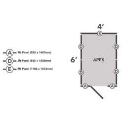 6' X 4' Forest 4Life 25yr Guarantee Overlap Pressure Treated Windowless Apex Wooden Shed (1.89m X 1.34m) -Zen Gardenia Sales 14 opa46nwm drawing2 min