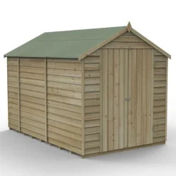 10' X 6' Forest 4Life 25yr Guarantee Overlap Pressure Treated Windowless Double Door Apex Wooden Shed (3.01m X 1.99m) -Zen Gardenia Sales 14 opa610ddnwmhd render1 min