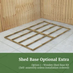 10' X 6' Forest Timberdale 25yr Guarantee Tongue & Groove Pressure Treated Windowless Reverse Apex Shed (3.06m X 1.98m) -Zen Gardenia Sales 14 timberdale wooden shed base 6x10 image bsd 1