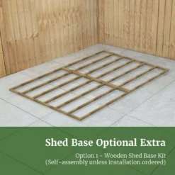 12' X 8' Forest Timberdale 25yr Guarantee Tongue & Groove Pressure Treated Windowless Apex Shed (3.65m X 2.52m) -Zen Gardenia Sales 14 timberdale wooden shed base 8x12 image bsd