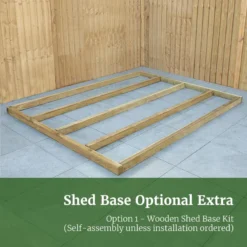 8' X 6' Forest Timberdale 25yr Guarantee Tongue & Groove Pressure Treated Windowless Apex Shed (2.5m X 1.98m) -Zen Gardenia Sales 14 timberdale wooden shed base 8x6 image bsd