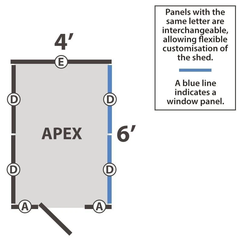 6' X 4' Forest 4Life 25yr Guarantee Overlap Pressure Treated Apex Wooden Shed - 4 Windows (1.89m X 1.34m) 18 6' X 4' Forest 4Life 25yr Guarantee Overlap Pressure Treated Apex Wooden Shed - 4 Windows (1.89m X 1.34m) - Image 16