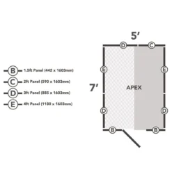 7' X 5' Forest 4Life 25yr Guarantee Overlap Pressure Treated Windowless Apex Wooden Shed (2.19m X 1.64m) -Zen Gardenia Sales 15 opa57nwm drawing2 min