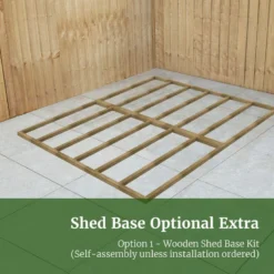 10' X 8' Forest Timberdale 25yr Guarantee Tongue & Groove Pressure Treated Apex Shed (3.06m X 2.52m) -Zen Gardenia Sales 15timberdale wooden shed base 8x10 image
