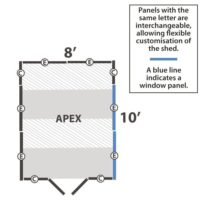 10' X 8' Forest 4Life 25yr Guarantee Overlap Pressure Treated Double Door Apex Wooden Shed (3.02m X 2.61m) 20 10' X 8' Forest 4Life 25yr Guarantee Overlap Pressure Treated Double Door Apex Wooden Shed (3.02m X 2.61m) - Image 18