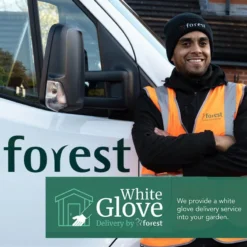 8' X 6' Forest Timberdale 25yr Guarantee Tongue & Groove Pressure Treated Apex Shed With Logstore (2.5m X 1.83m) -Zen Gardenia Sales 17fg timberdale white glove 5