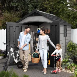 7' X 9' Keter Premier Plastic Garden Shed (2.28m X 2.87m) -Zen Gardenia Sales 2 255235 7x9 keter premier insitu2 min