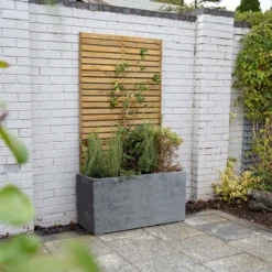 Forest 6' X 3' Pressure Treated Slatted Trellis Panel (1.8m X 0.9m) -Zen Gardenia Sales 2 sltrel900 insitu min