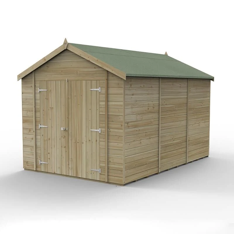 12' X 8' Forest Timberdale 25yr Guarantee Tongue & Groove Pressure Treated Windowless Double Door Apex Shed (3.65m X 2.52m) 5 12' X 8' Forest Timberdale 25yr Guarantee Tongue & Groove Pressure Treated Windowless Double Door Apex Shed (3.65m X 2.52m) - Image 3