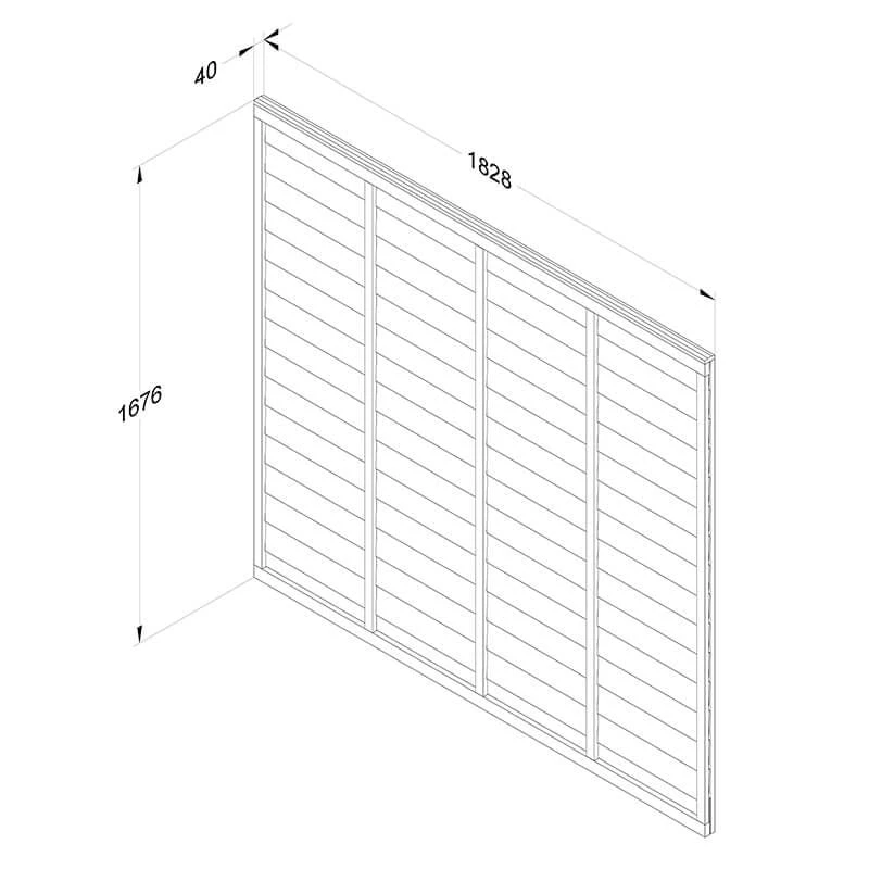 Forest 6' X 5'6 Brown Pressure Treated Super Lap Fence Panel (1.83m X 1.68m) 4 Forest 6' X 5'6 Brown Pressure Treated Super Lap Fence Panel (1.83m X 1.68m) - Image 2