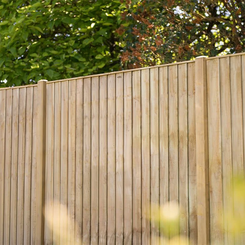 Forest 6' X 5' Pressure Treated Vertical Closeboard Fence Panel (1.83m X 1.52m) 4 Forest 6' X 5' Pressure Treated Vertical Closeboard Fence Panel (1.83m X 1.52m) - Image 2