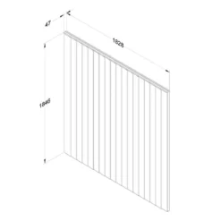 Forest 6' X 6' Vertical Closeboard Fence Panel (1.83m X 1.85m) 9 Forest 6' X 6' Vertical Closeboard Fence Panel (1.83m X 1.85m) -Zen Gardenia Sales 2 vbp66 drawing min