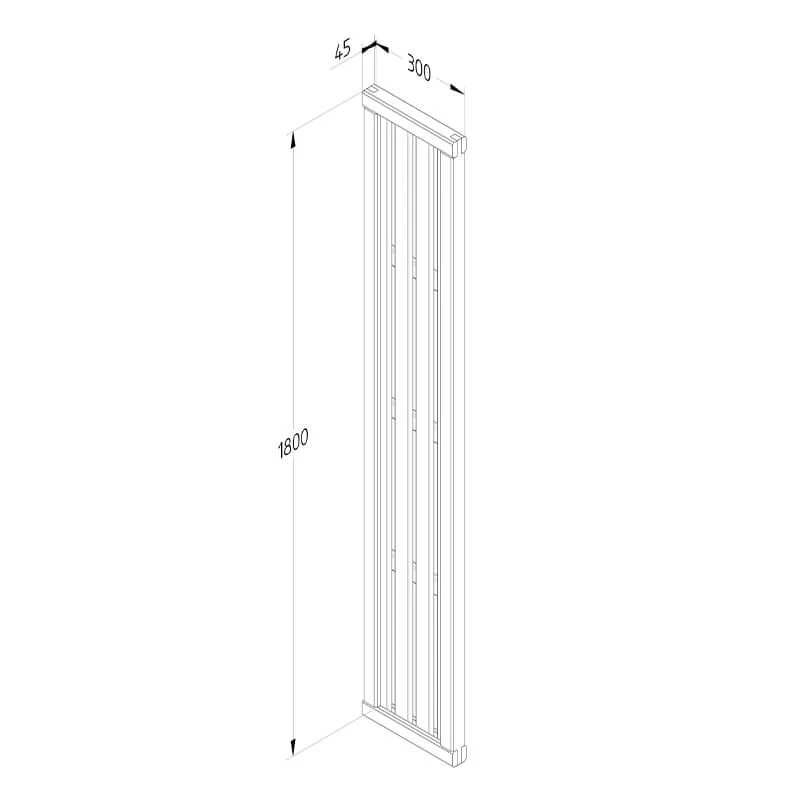 Forest 6' X 1' Pressure Treated Vertical Slatted Garden Screen Panel (1.8m X 0.3m) 4 Forest 6' X 1' Pressure Treated Vertical Slatted Garden Screen Panel (1.8m X 0.3m) - Image 2