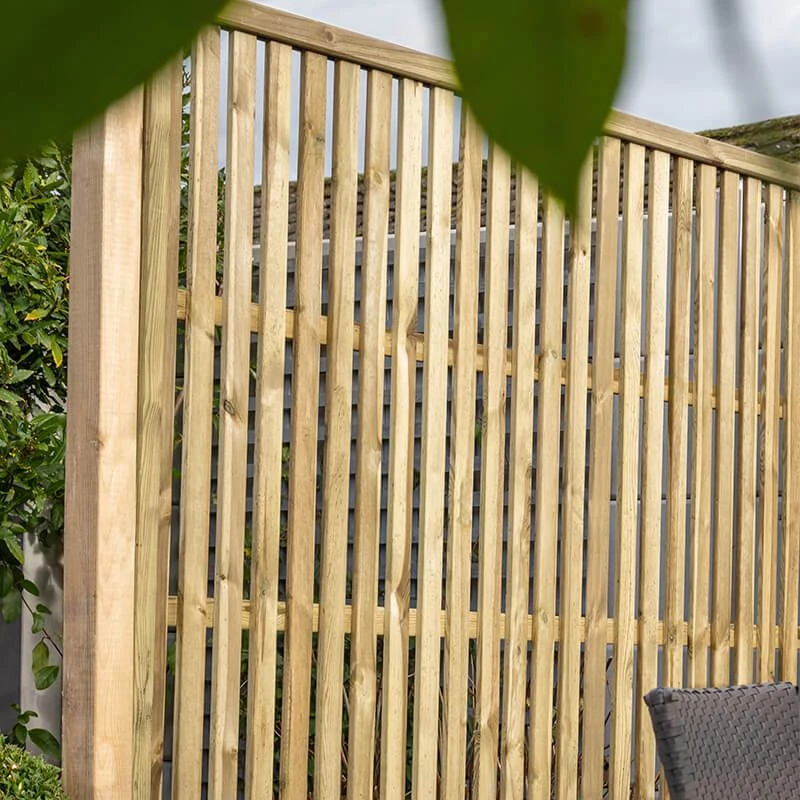 Forest 6' X 6' Pressure Treated Vertical Slatted Garden Screen Panel (1.8m X 1.8m) 4 Forest 6' X 6' Pressure Treated Vertical Slatted Garden Screen Panel (1.8m X 1.8m) - Image 2