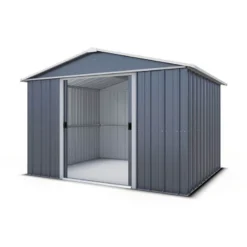 10' X 8' Yardmaster Castleton Anthracite Metal Shed (3.03m X 2.37m) -Zen Gardenia Sales 20369 108aeyz 2