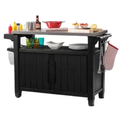 Keter Unity Double BBQ Table -Zen Gardenia Sales 238461 keter bbq table render min
