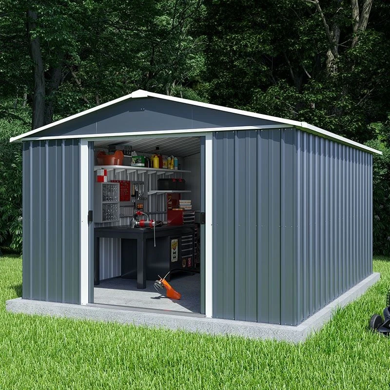 10' X 13' Yardmaster Castleton Anthracite Metal Shed (3m X 3.9m) 3 10' X 13' Yardmaster Castleton Anthracite Metal Shed (3m X 3.9m)
