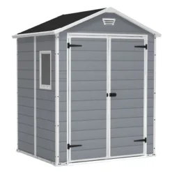 6' X 5' Keter Manor Plastic Garden Shed (1.85m X 1.52m) -Zen Gardenia Sales 3 230255 6x5 keter manor render min