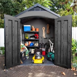 7' X 7' Keter Premier Plastic Garden Shed (2.29m X 2.23m) -Zen Gardenia Sales 3 249198 7x7 keter premier insitu3 min