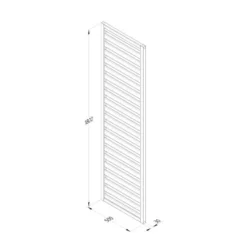 6'9 X 1'9 Forest Modular Wooden Garden Seating Set Number 2 (2.06m X 0.53m) -Zen Gardenia Sales 3 modseat2hd drawing2 min 1