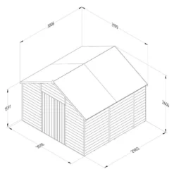 10' X 10' Forest 4Life 25yr Guarantee Overlap Pressure Treated Windowless Double Door Apex Wooden Shed (3.2m X 3.01m) 23 10' X 10' Forest 4Life 25yr Guarantee Overlap Pressure Treated Windowless Double Door Apex Wooden Shed (3.2m X 3.01m) -Zen Gardenia Sales 3 opa1010ddnwmhd drawing1 min