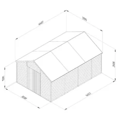 15' X 10' Forest 4Life 25yr Guarantee Overlap Pressure Treated Windowless Double Door Apex Wooden Shed (4.48m X 3.2m) -Zen Gardenia Sales 3 opa1015ddnwmhd drawing1 min