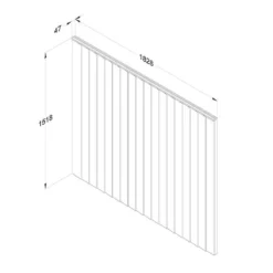Forest 6' X 5' Pressure Treated Vertical Closeboard Fence Panel (1.83m X 1.52m) 11 Forest 6' X 5' Pressure Treated Vertical Closeboard Fence Panel (1.83m X 1.52m) -Zen Gardenia Sales 3 vbp65ptr drawing min
