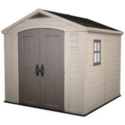 8' X 8' Keter Factor Plastic Garden Shed (2.57m X 2.55m) 17 8' X 8' Keter Factor Plastic Garden Shed (2.57m X 2.55m) -Zen Gardenia Sales 4 249000 8x8 keter factor render1 min