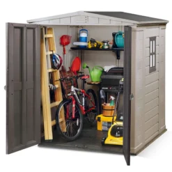 6' X 6' Keter Factor Plastic Garden Shed (1.78m X 1.96m) -Zen Gardenia Sales 4 251530 6x6 keter factor render2 min