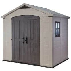 8' X 6' Keter Factor Plastic Garden Shed (2.57m X 1.82m) -Zen Gardenia Sales 4 251531 8x6 keter factor render1 min