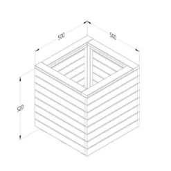 5' X 1'9 Forest Modular Wooden Garden Seating Set Number 1 (1.53m X 0.53m) 15 5' X 1'9 Forest Modular Wooden Garden Seating Set Number 1 (1.53m X 0.53m) -Zen Gardenia Sales 4 modseat1hd drawing3 min 1