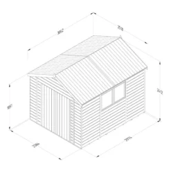 10' X 8' Forest Timberdale 25yr Guarantee Tongue & Groove Pressure Treated Double Door Apex Shed (3.06m X 2.52m) -Zen Gardenia Sales 4 tpa810ddm 5