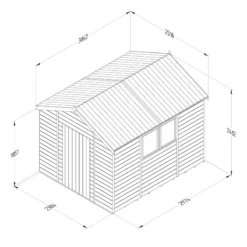 10' X 8' Forest Timberdale 25yr Guarantee Tongue & Groove Pressure Treated Apex Shed (3.06m X 2.52m) -Zen Gardenia Sales 4 tpa810m 5