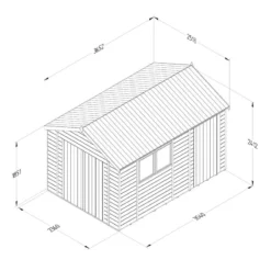 12' X 8' Forest Timberdale 25yr Guarantee Tongue & Groove Pressure Treated Double Door Combination Apex Shed (3.65m X 2.52m) -Zen Gardenia Sales 4 tpac812ddm 5