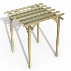 Forest Ultima Wooden Garden Pergola With Retractable Canopy 8' X 8' -Zen Gardenia Sales 4 uperg24chd render min