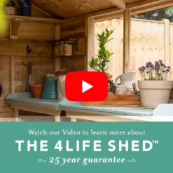 5' X 3' Forest 4Life 25yr Guarantee Overlap Pressure Treated Windowless Apex Wooden Shed (1.64m X 1.01m) -Zen Gardenia Sales 4life video thumbnail image 1 1 2