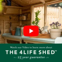 7' X 5' Forest 4Life 25yr Guarantee Overlap Pressure Treated Windowless Double Door Apex Wooden Shed (2.32m X 1.53m) -Zen Gardenia Sales 4life video thumbnail image 1 1 3